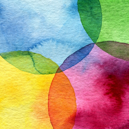 Abstract watercolor circle painted backgroundの写真素材