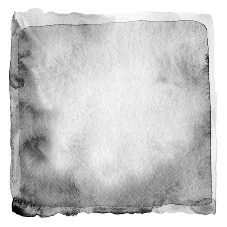 Abstract black and white watercolor painted background. Paper texture.の写真素材