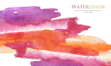 Abstract watercolor brush strokes painted background. Texture paper.の写真素材