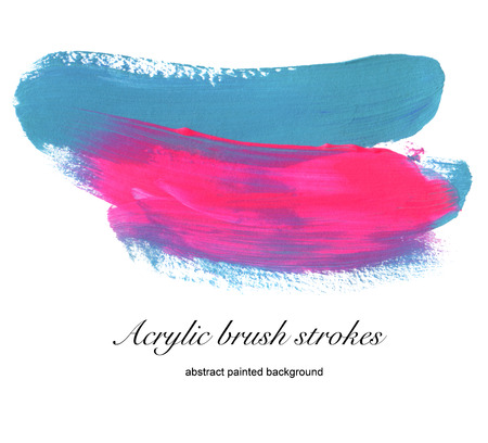 Abstract acrylic and watercolor brush strokes painted background. Texture paper.の写真素材