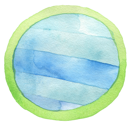 Circle watercolor painted background. Texture paper.の写真素材