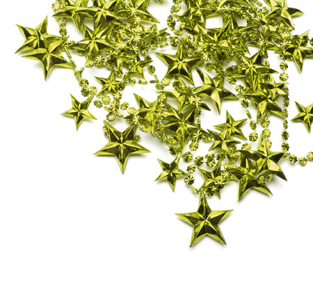 background with green starsの写真素材