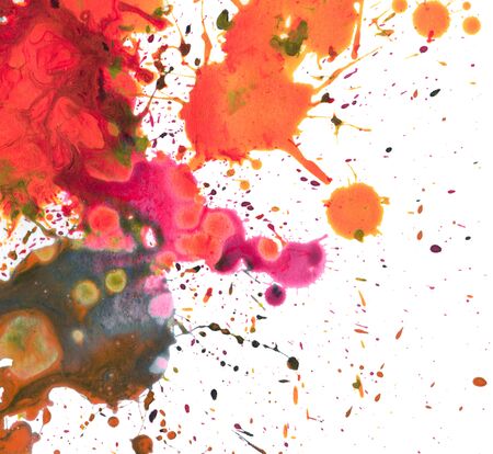 abstract watercolor painting blot backgroundの写真素材