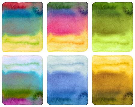 Abstract watercolor painted background. Grunge wet paper template. Collection. Isolated.の写真素材