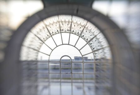 De focuses business center interior, window. Blur background.の写真素材