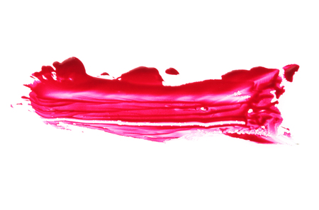 Red brush stroke on white. Abstract background. Isolated.の写真素材