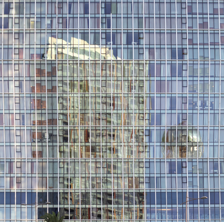 Glass window architecture build background
