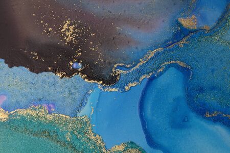 Art Abstract paint blots background. Alcohol ink colors. Marble texture. 