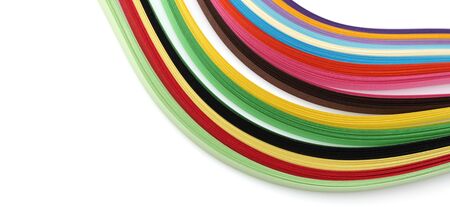 Abstract color rainbow strip paper background. Horizontal banner.の写真素材