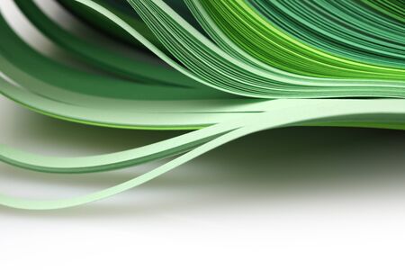 Abstract gradient green color wave curl stripの写真素材