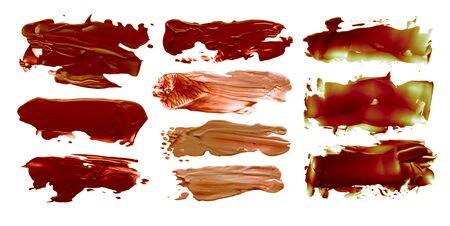 Brown Brush stroke (sealing wax) on white.の写真素材