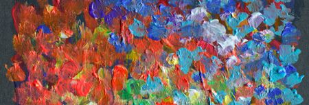 Abstract dot smear brush stroke acrylic and watercolor painting. Color texture background. Horizontal long poster, greeting cards, web site, banner, invitation.の写真素材