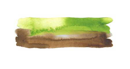 Abstract watercolor and acrylic line brush stroke blot painting.の写真素材