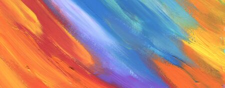 Abstract smear Brush stroke acrylic and watercolor painting.  Color texture background. Horizontal long poster, greeting cards, web site, banner, invitation.の写真素材