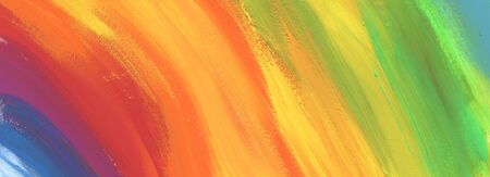Abstract smear brush stroke acrylic and watercolor painting.  Color texture background. Horizontal long poster, greeting cards, web site, banner, invitation.の写真素材