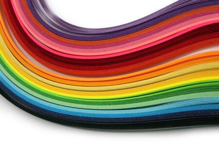 Abstract color rainbow strip paper background. Template for prints, posters, cards. の写真素材