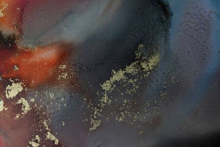 Acrylic, watercolor,  ink colors blots. Abstract background. Marble texture. の写真素材