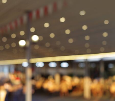 Soft focus Abstract restaurant evening interior.の写真素材