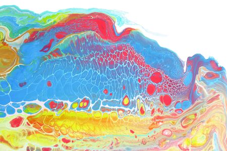 Abstract background. Marble texture. Acrylic colors. Colorful blots. の写真素材