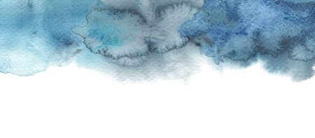 Abstract watercolor and ink blot painted background. Isolated.の写真素材