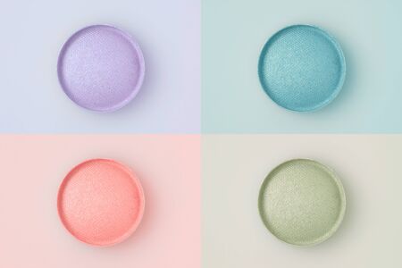 Circle  color Eye shadows  on background.の写真素材