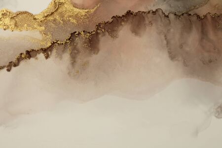 Art Abstract  watercolor and acrylic flow blot painting. Color canvas marble texture background. Alcohol ink.の写真素材