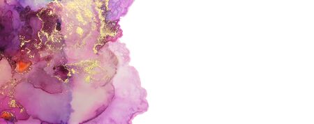 Abstract  watercolor and acrylic flow blot painting. Art Color canvas marble texture horizontal background. Alcohol ink.の写真素材