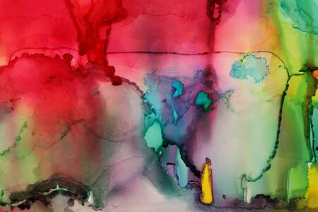 Abstract watercolor and acrylic flow blot painting. Art Color canvas marble texture background. Alcohol ink.の写真素材