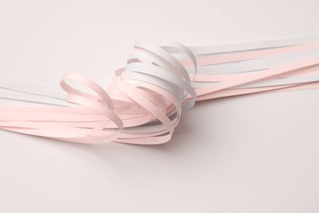 Abstract  pink and gray color strip wave paperの写真素材