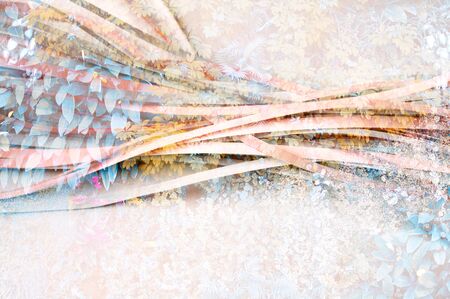 Double exposure. Abstract digital nature textureの写真素材
