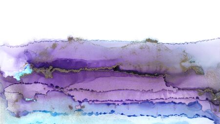 Art Abstract smoke painting blots background. Alcohol ink colors. Marble horizontal texture.の写真素材