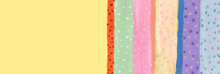 Abstract handmade acrylic and watercolor painting. Color texture Horizontal background.  の写真素材