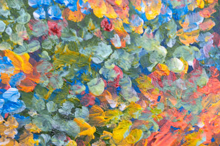 Abstract dot smear brush stroke acrylic and watercolor painting.  Color texture background.の写真素材