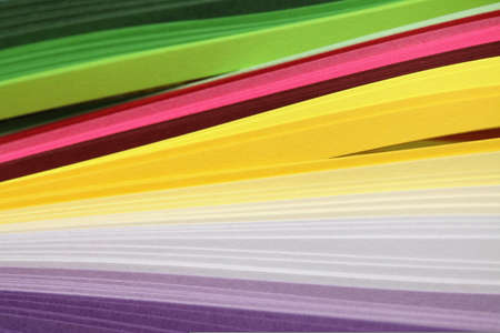 Abstract rainbow color strip wave paper horizontal background.の写真素材