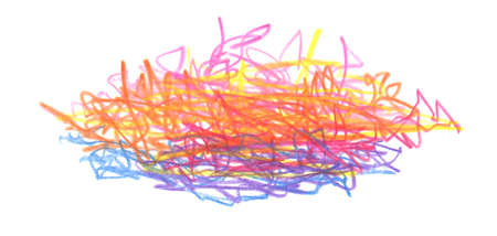 Pencil color doodle scribble on white background.の写真素材
