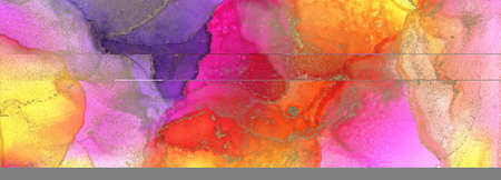 Art Abstract painting blots background. Alcohol ink olors. Marble texture. Horizontal long banner.の写真素材