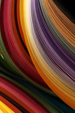 Abstract rainbow color strip wave paper vertical background.の写真素材
