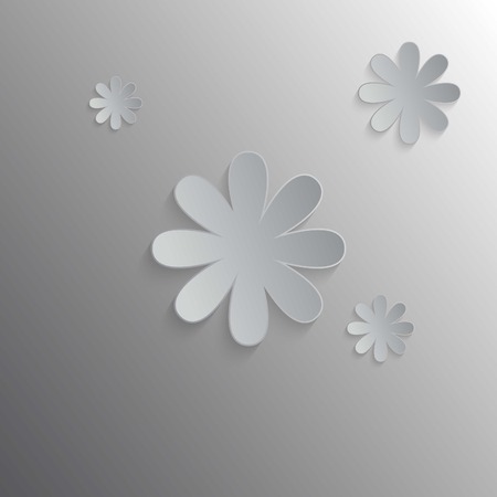 flowers background vector with gradient and shadow vectorのイラスト素材