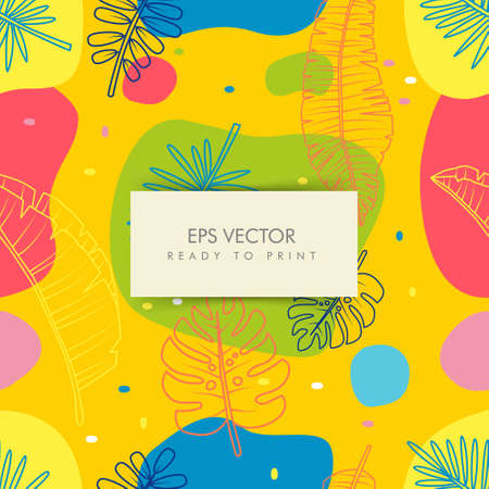 color full tropical pattern, background vector ready to print