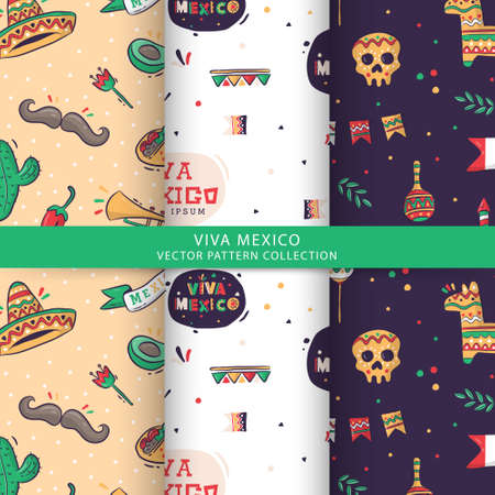 Viva Mexico Independence Celebration, square flier designのイラスト素材
