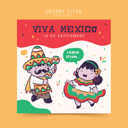 Viva Mexico vector pattern collectionのイラスト素材