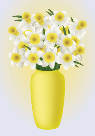 Vector image of a spring flower - narcissusesのイラスト素材
