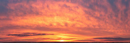 Colorful cloudy sky at sunset. Gradient color. Sky texture, abstract nature background