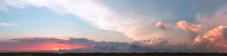 Colorful cloudy sky at sunset. Gradient color. Sky texture, abstract nature background