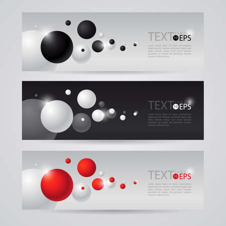 black white red with flying bubbles. Horizontal leafletのイラスト素材