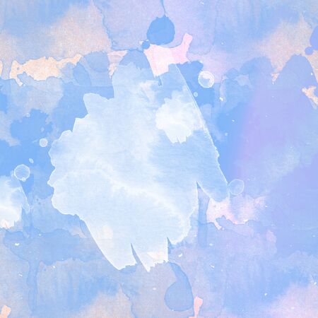 Light and blue watercolor backgroundの写真素材