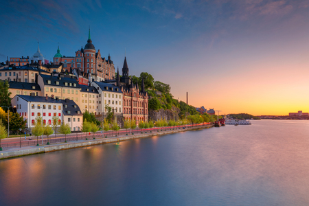 Stockholm. Image of old town Stockholm, Sweden during sunset.