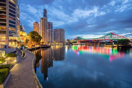 Brisbane. Cityscape image of Brisbane skyline, Australia during twilight blue hour.の写真素材