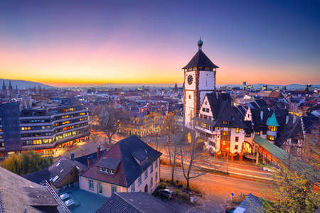Freiburg im Breisgau, Germany. Aerial cityscape image of Freiburg im Breisgau, Germany with Swabian...
