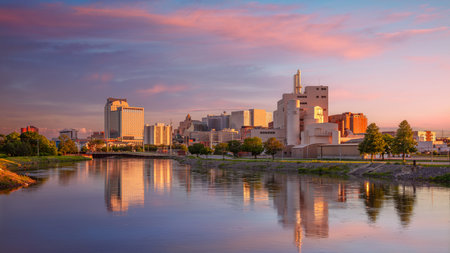 Rochester, Minnesota, USA. Cityscape image of Rochester, Minnesota, USA at summer sunset.